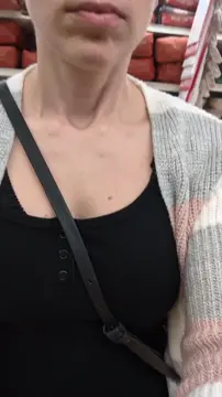 Going to the grocery with a huge buttplug....no panties 