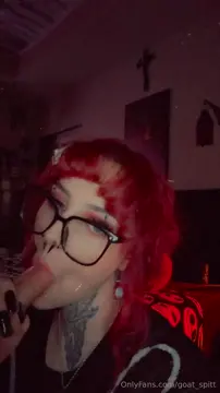 Big ass goth sucks cock and gets fucked
