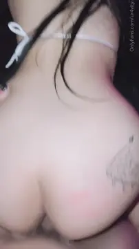 Pale goth latina with nice ass getting fucked POV