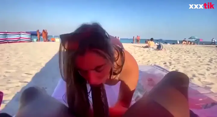 Blonde Beach Slut Takes Massive BBC Balls Deep in Her Throat – Interracial Outdoor Blowjob