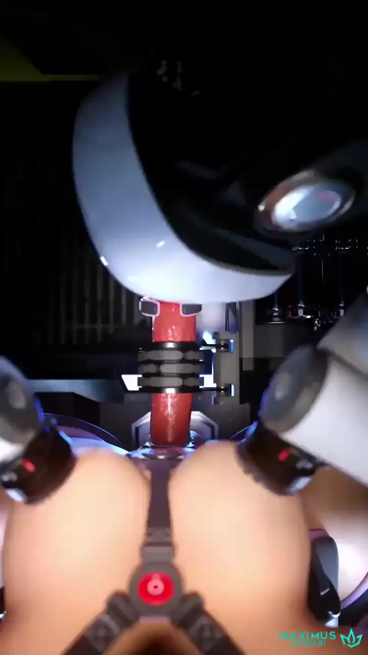 Super hot futa gets milked by machine