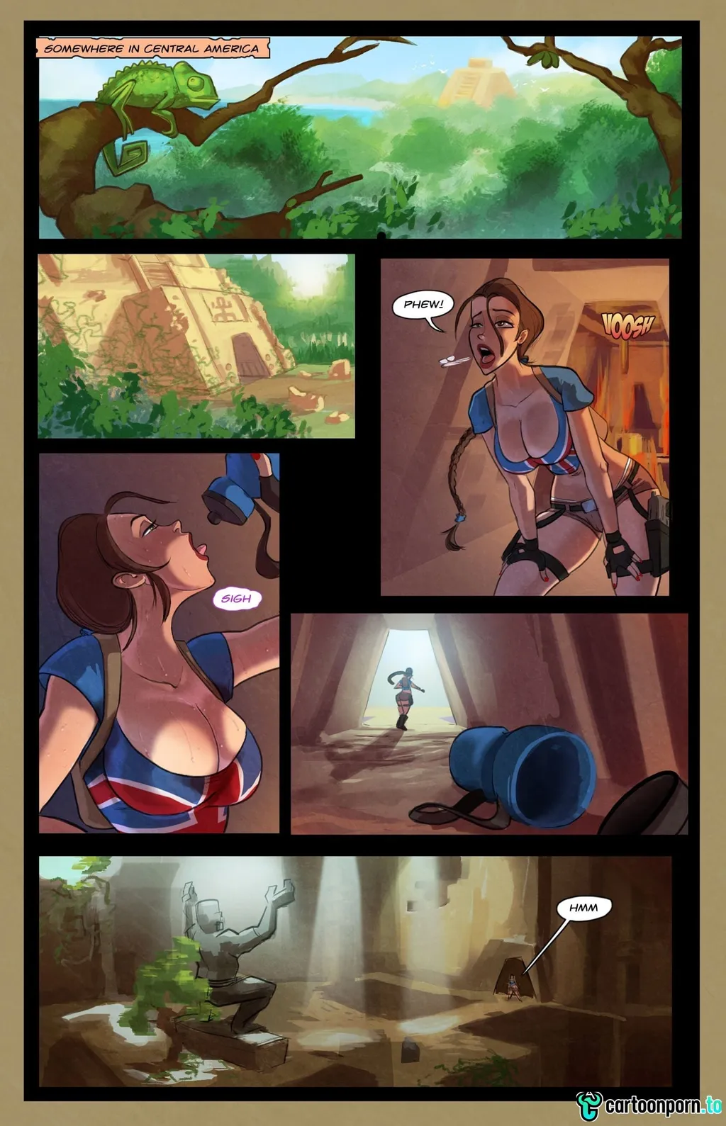 Lara Croft and the Guardian of Pleasure (Tomb Raider) [TheDirtyMonkey] - Free sex comic 