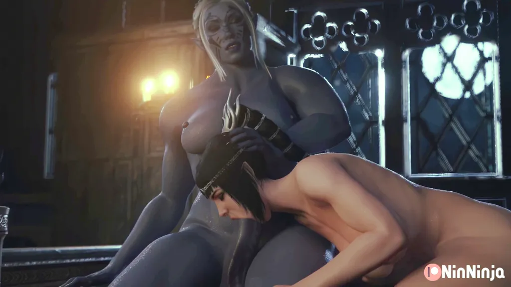 [Baldur's Gate] Futa Drow fucks Shadowheart