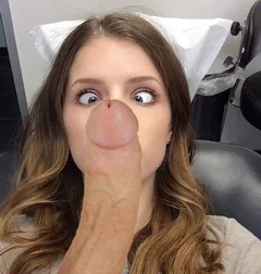 anna kendrick stares at a huge cock (fake)