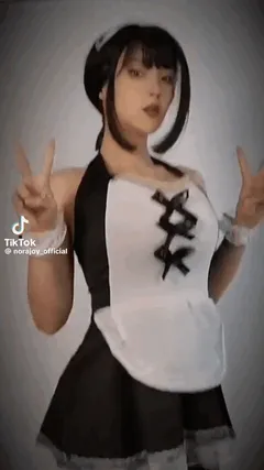 attractive @norajoy_official waitress cosplay