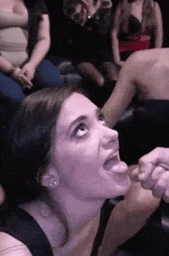 asking the stripper to cum in her mouth