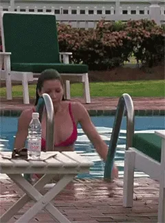 jessica biel  at the pool