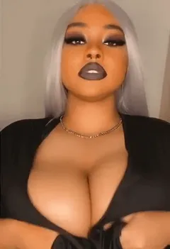 ebony asain showing off amazing tits