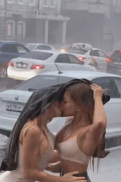 Pouring rain