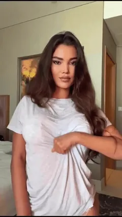 brunette rips off shirt - sveta bilyalova