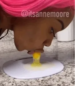 ebony sucking egg