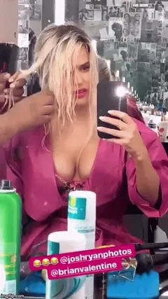 lana giving you kisses
