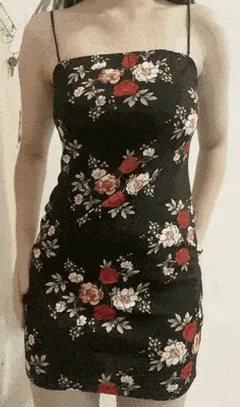 pulling up her dress and rubbing tits