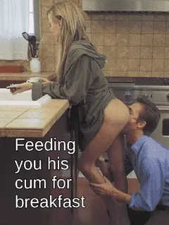 her bull stopped long enough for your wife to feed you before you go to work