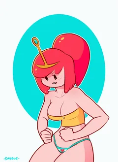 princess bubblegum tits rips out of tight shirt