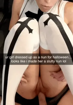 your gf went to a halloween party…