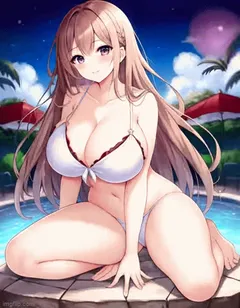 beautiful busty brunettes by the water brought to you by ai - not my creation, i am but a herald