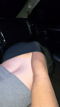 tight slut sucks cock in a car