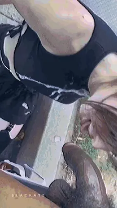 White Girl giving blowjob to random Immigrant For Bbc