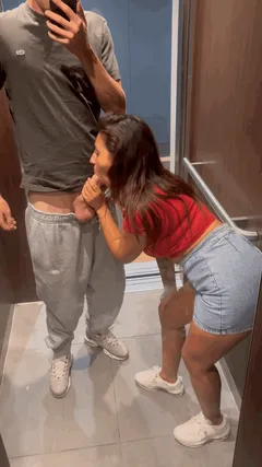 I wanted to see his white dick do bad I took it out in the lift