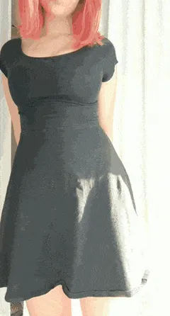 sexy teen removes her dress and shows her fine ass, tits, and pussy