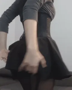 teasing big goth ass