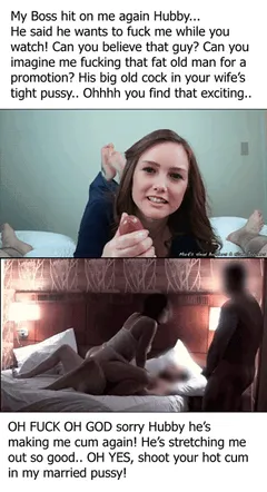 it was the first time megan got creampied by her boss (that her hubby knew about)