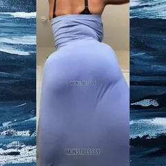 monstress69/tellyfckngo twerking in her blue sundress