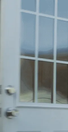 perfect blonde big boobs open his door