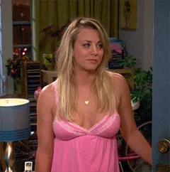 kaley cuoco’s hot tongue action