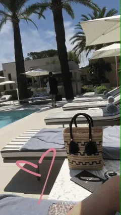 emma roberts poolside bikini gif