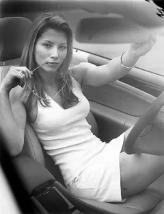 jessica in her convertible