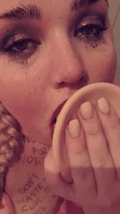 practice gagging so you have the right glurp sound when my cock is in your throat