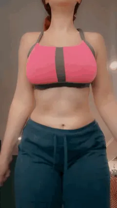 Sports bra titty drop 