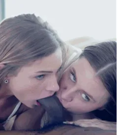 anya and sydney share a black cock