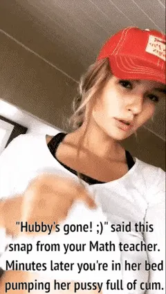 your sexy married teacher enticing you to fuck her brains out