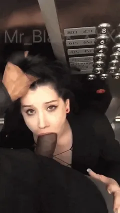 giving a bbc in the elevator