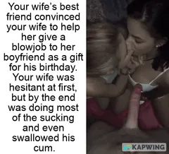 cheating wife birthday blowjob (cuck)