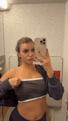 Naturals Reveal inside airplane bathroom 