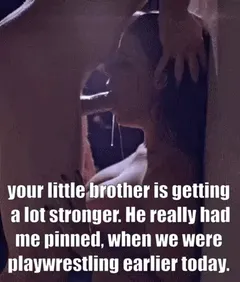 cause she always loses to me, my girlfriend likes to playfight with my lil brother.