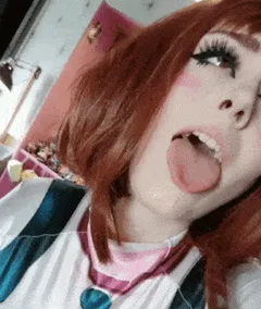 ahegao cosplay need dick in her mouth