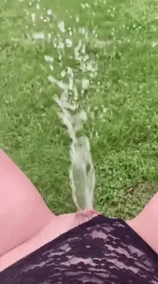 beautiful wide stream of piss