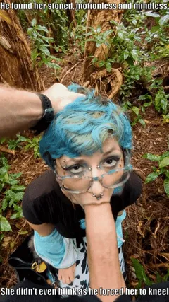 her friends found her hours later in the same pose, mouth open and a belly full of cum