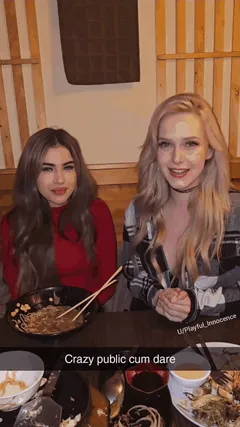 Doing this in a restaurant!