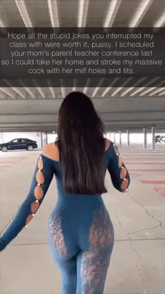 bimbo mom dresses like a slut to meet with sons teacher