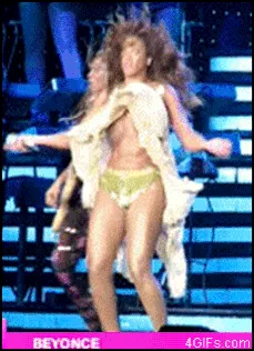 beyoncé shaking her tits so hard she spills her brown nipples