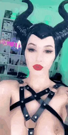 tattooed busty fetish maleficent look