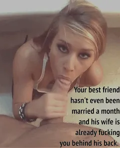 you were his best man, now his wife thinks you've got the best cock