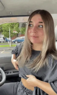 teen car tits