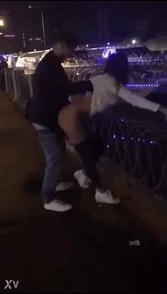 standing doggy at the port